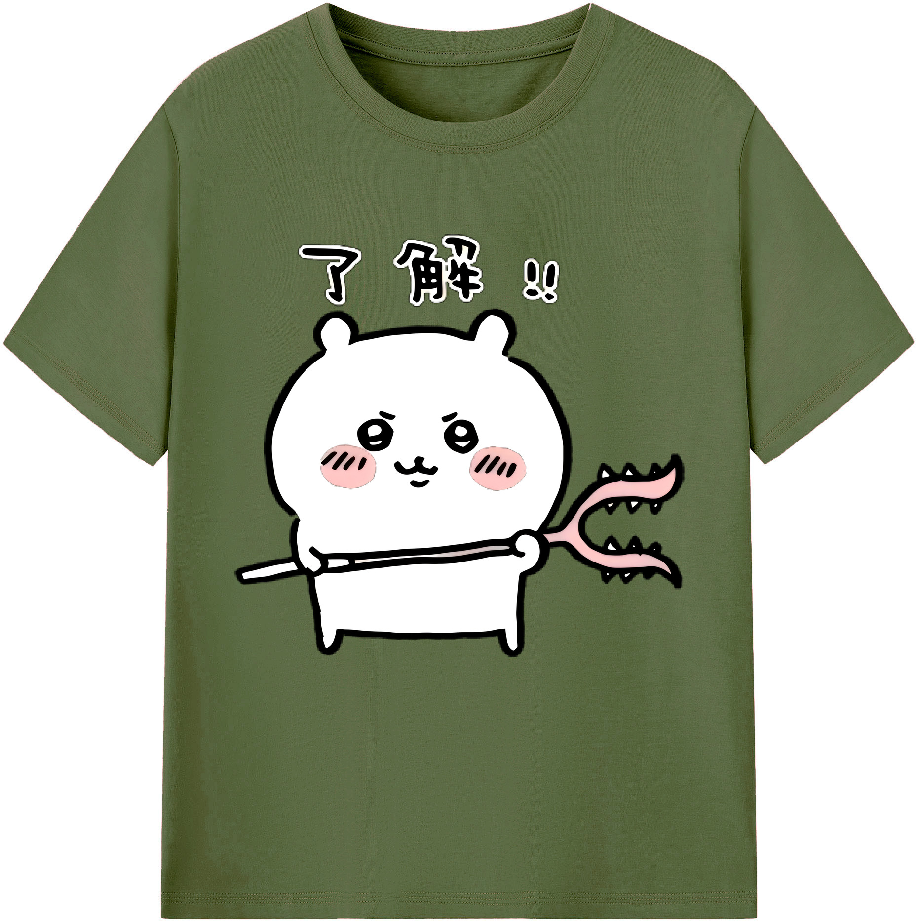 （画像用） ちいかわ ちいかわ Chii-kawa chiikawa 綿100％半袖Tシャツ（フロントプリント）